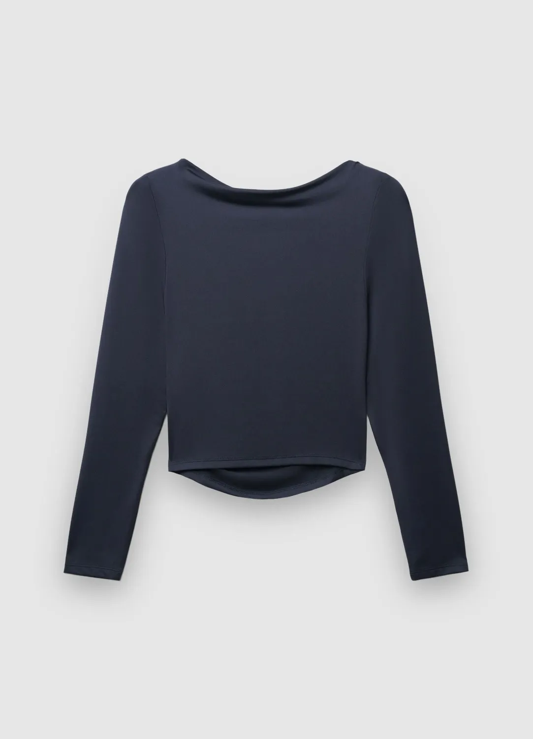 Calliope T-shirt col châle manches longues femme ajusté