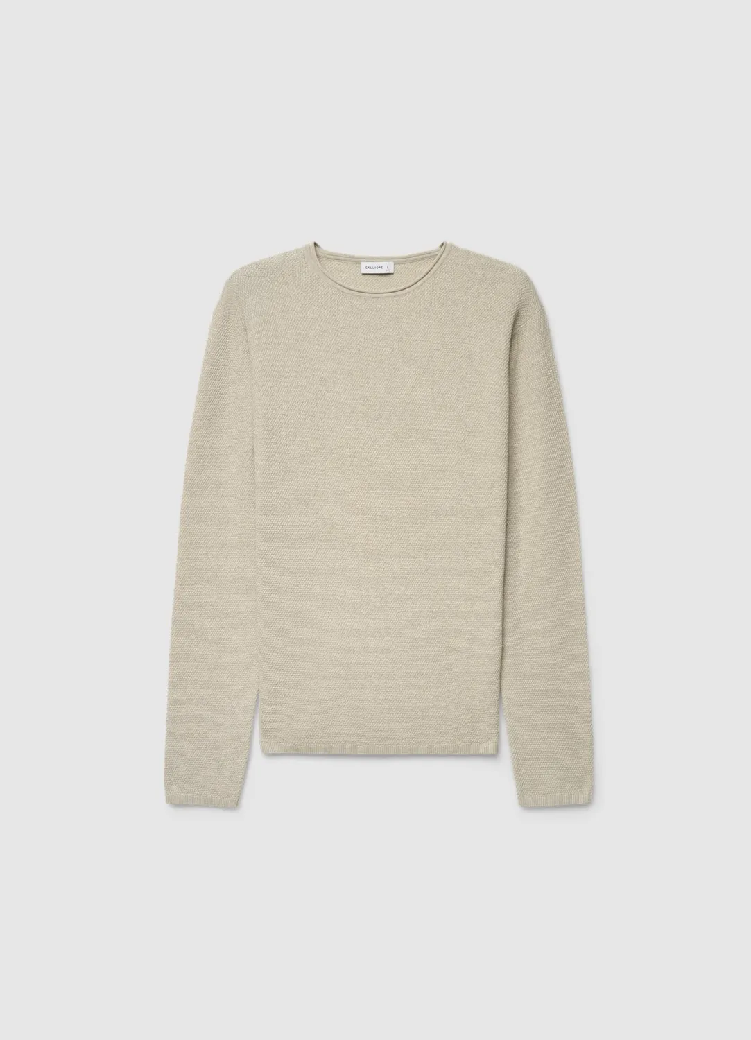 Calliope pull col rond homme manches longues uni