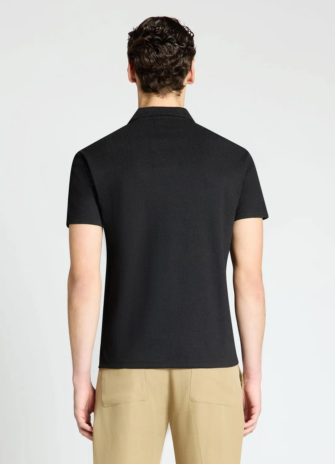 Calliope Polo Col V T-shirt homme regular goffré