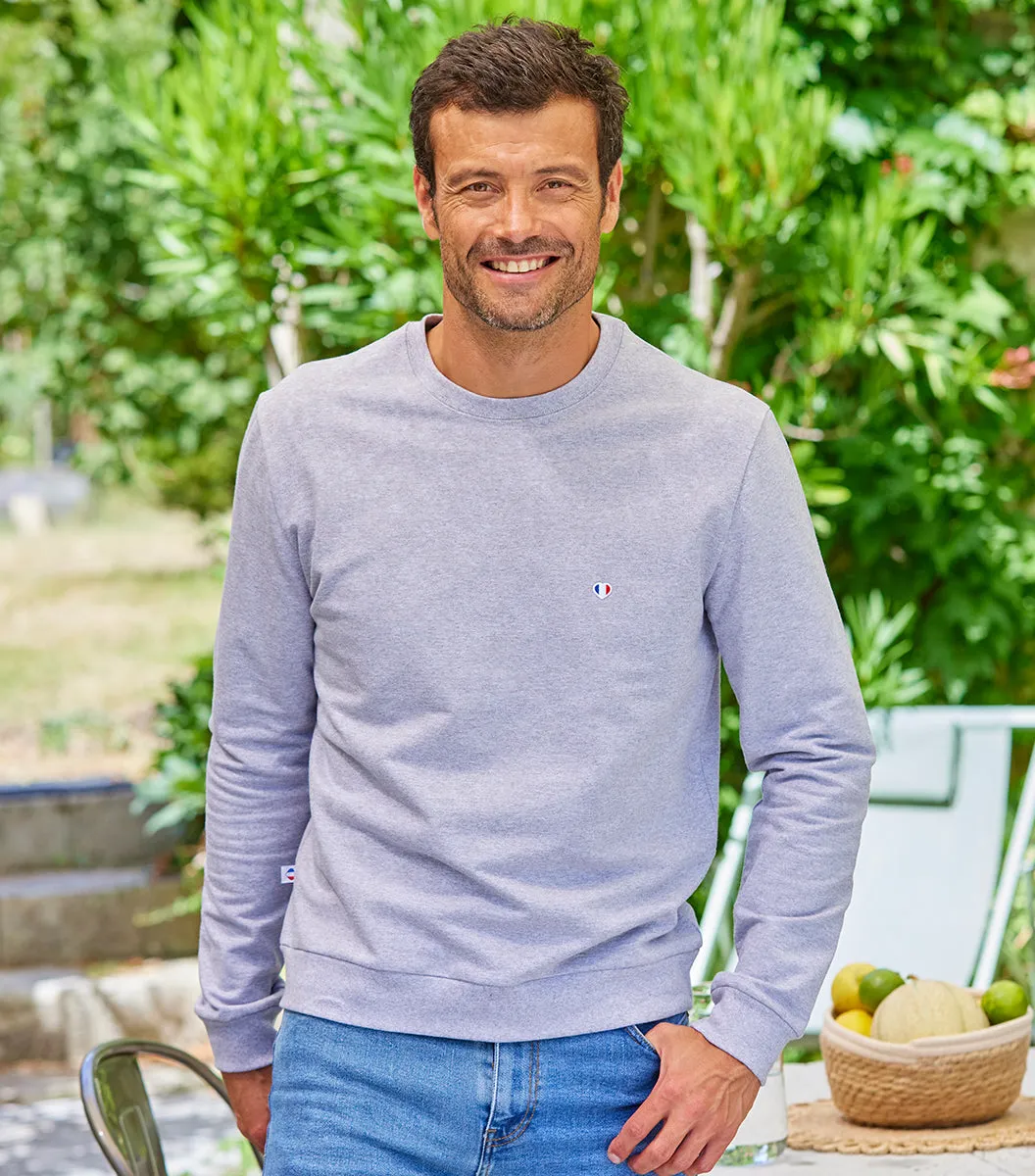 Cocorico Iconique sweat homme gris coton