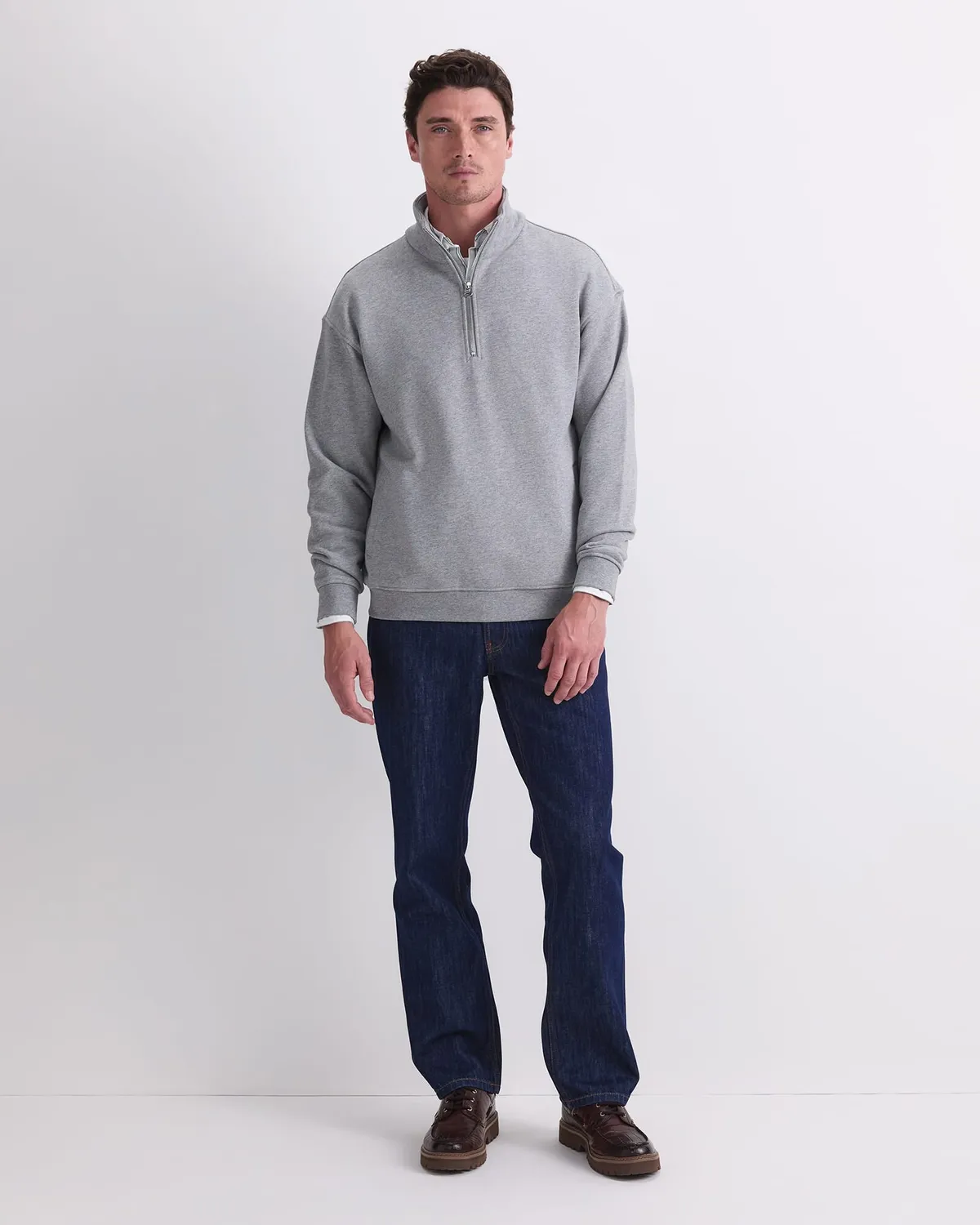 SPORTSCRAFT Quarter Zip 208094 sweat zippé coton homme