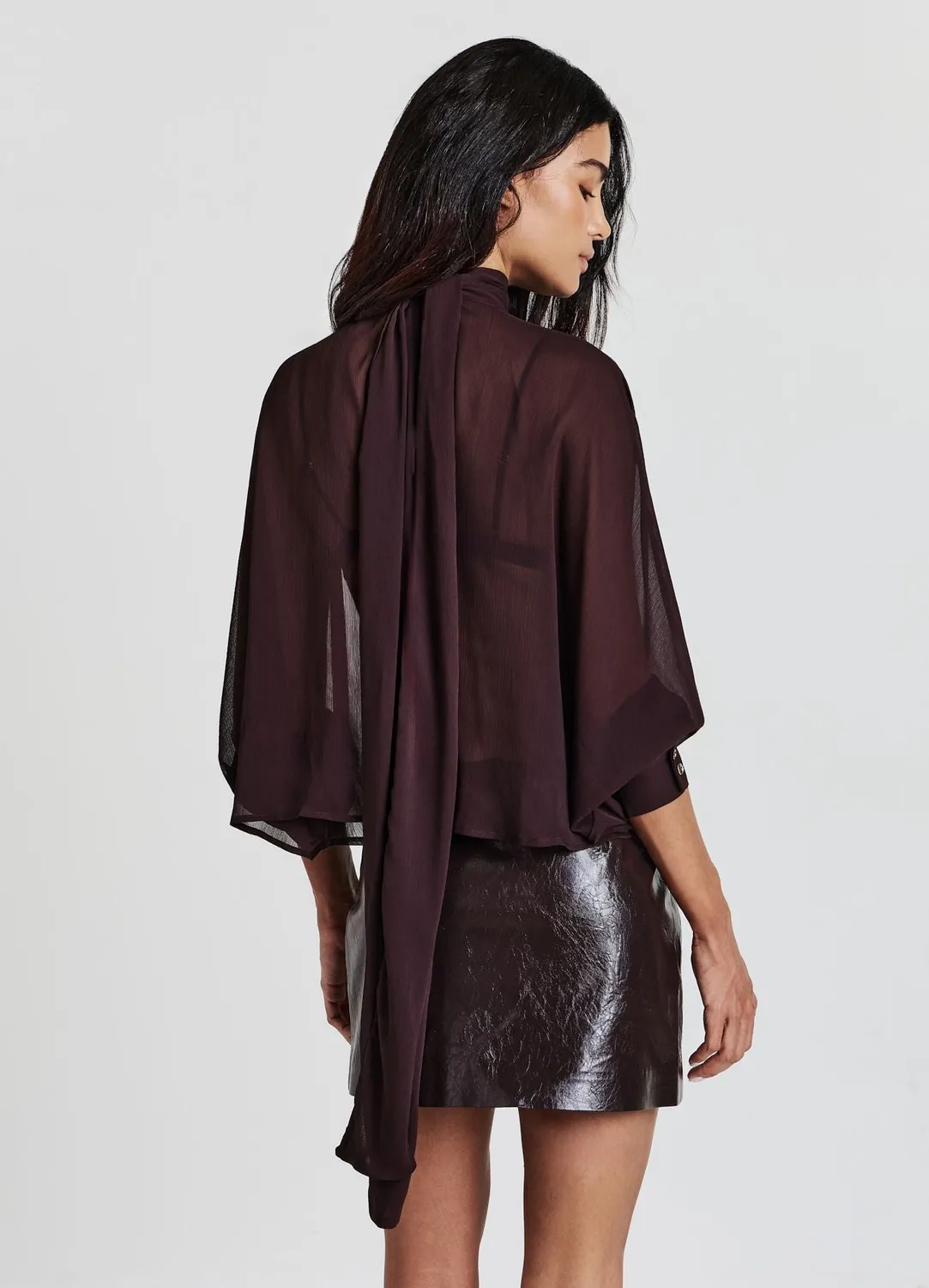 Calliope blouse cape femme manches longues