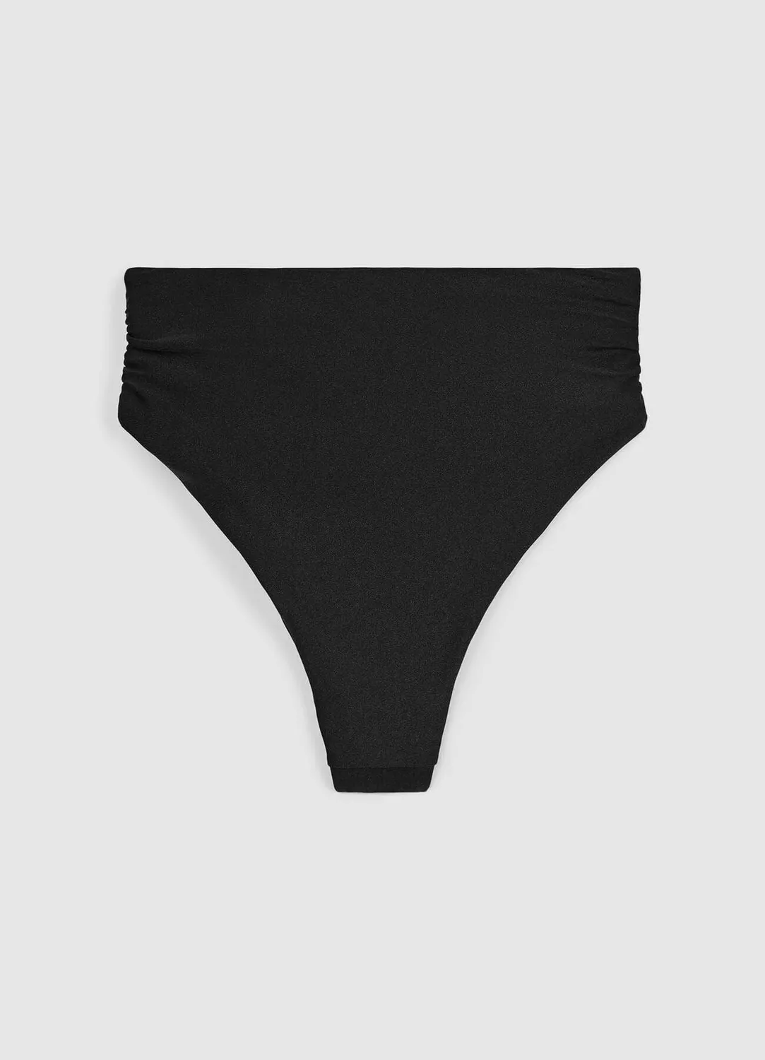 Calliope slip bain femme taille haute froncé uni