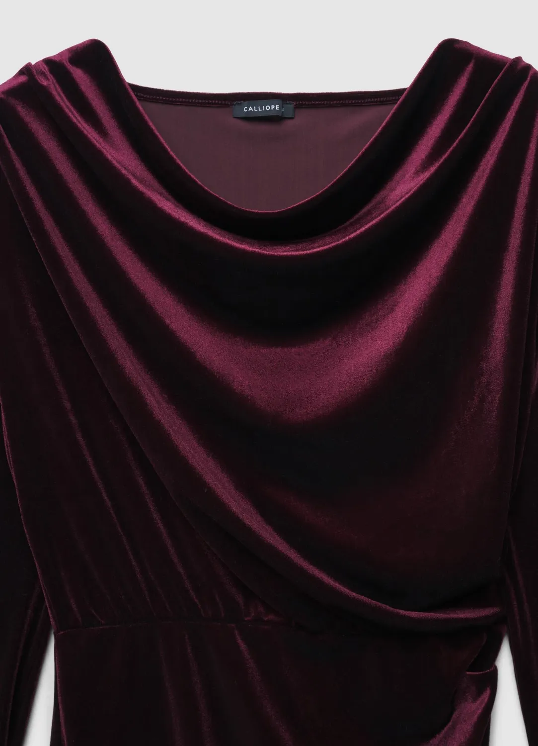 Calliope Atelier robe longue chenille fente manches longues