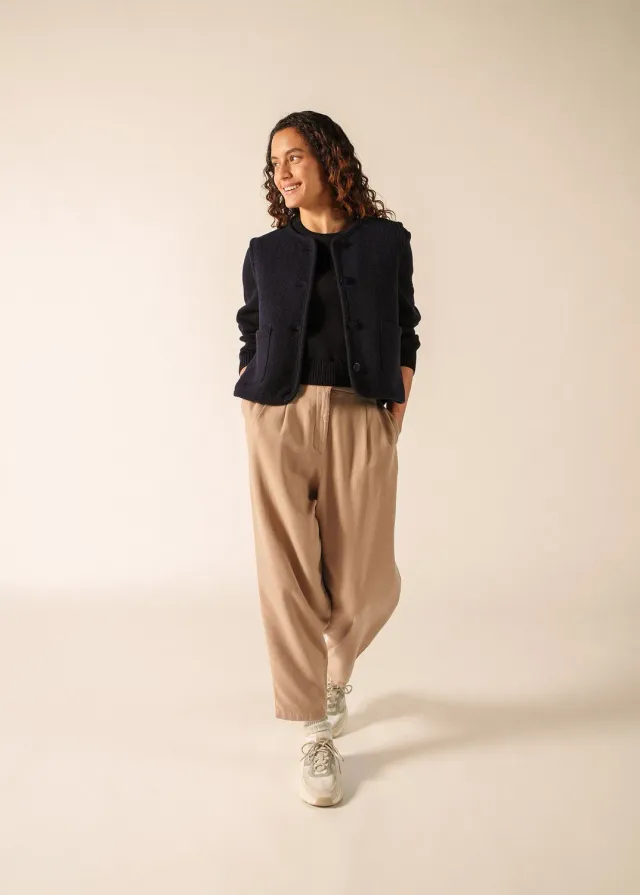 Saint James Jura veste sans manche navy laine