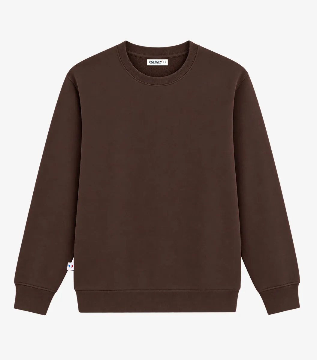Cocorico Intemporel sweat homme Marron coton