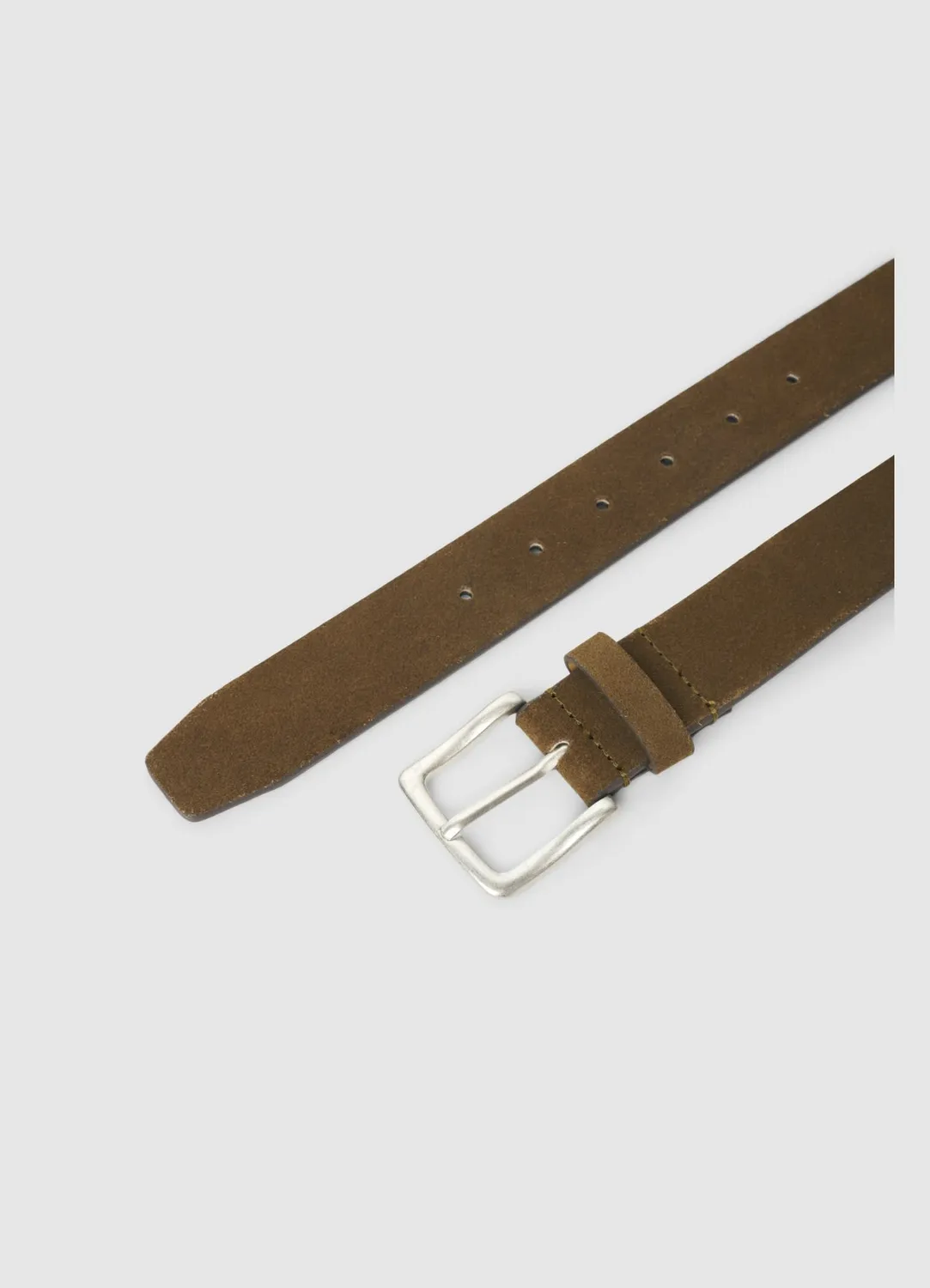 Calliope ceinture suède homme boucle carrée