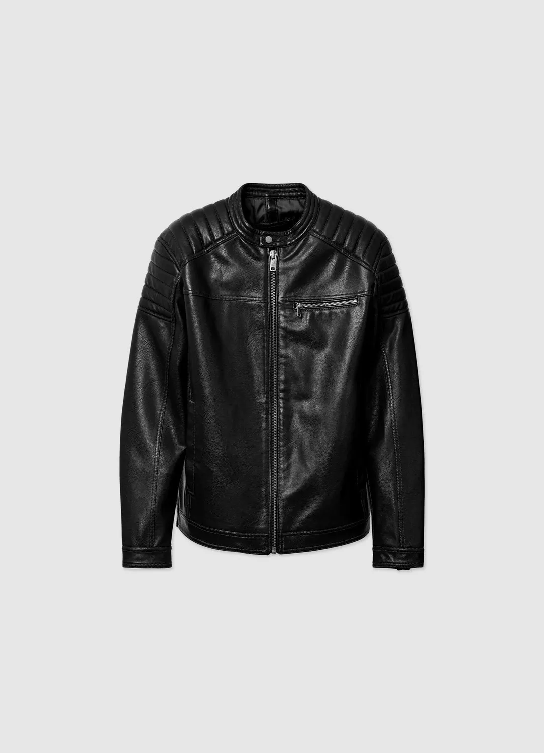 Calliope blouson biker simili-cuir homme col coréen L