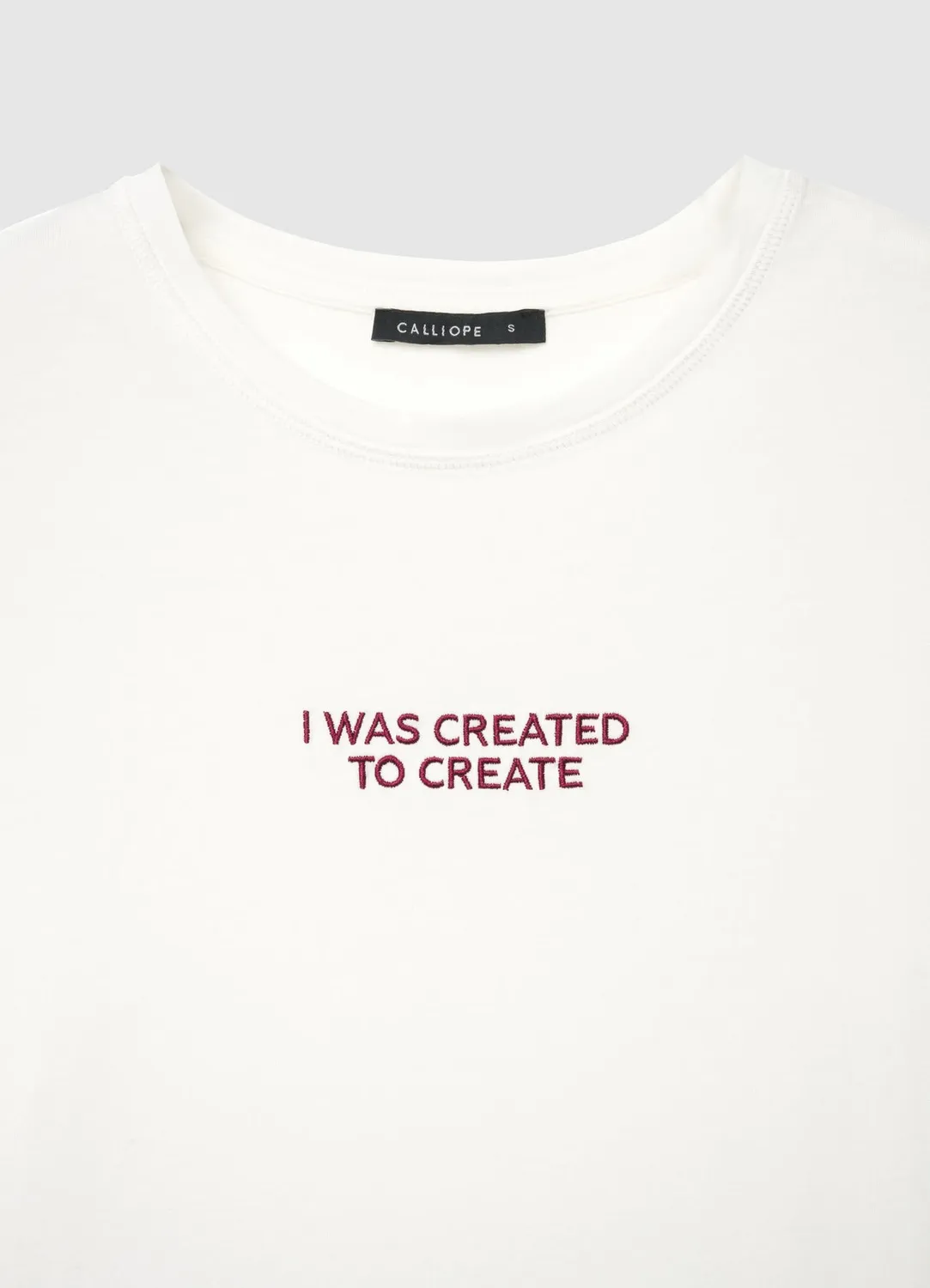 Calliope t-shirt manches longues brodé femme écriture