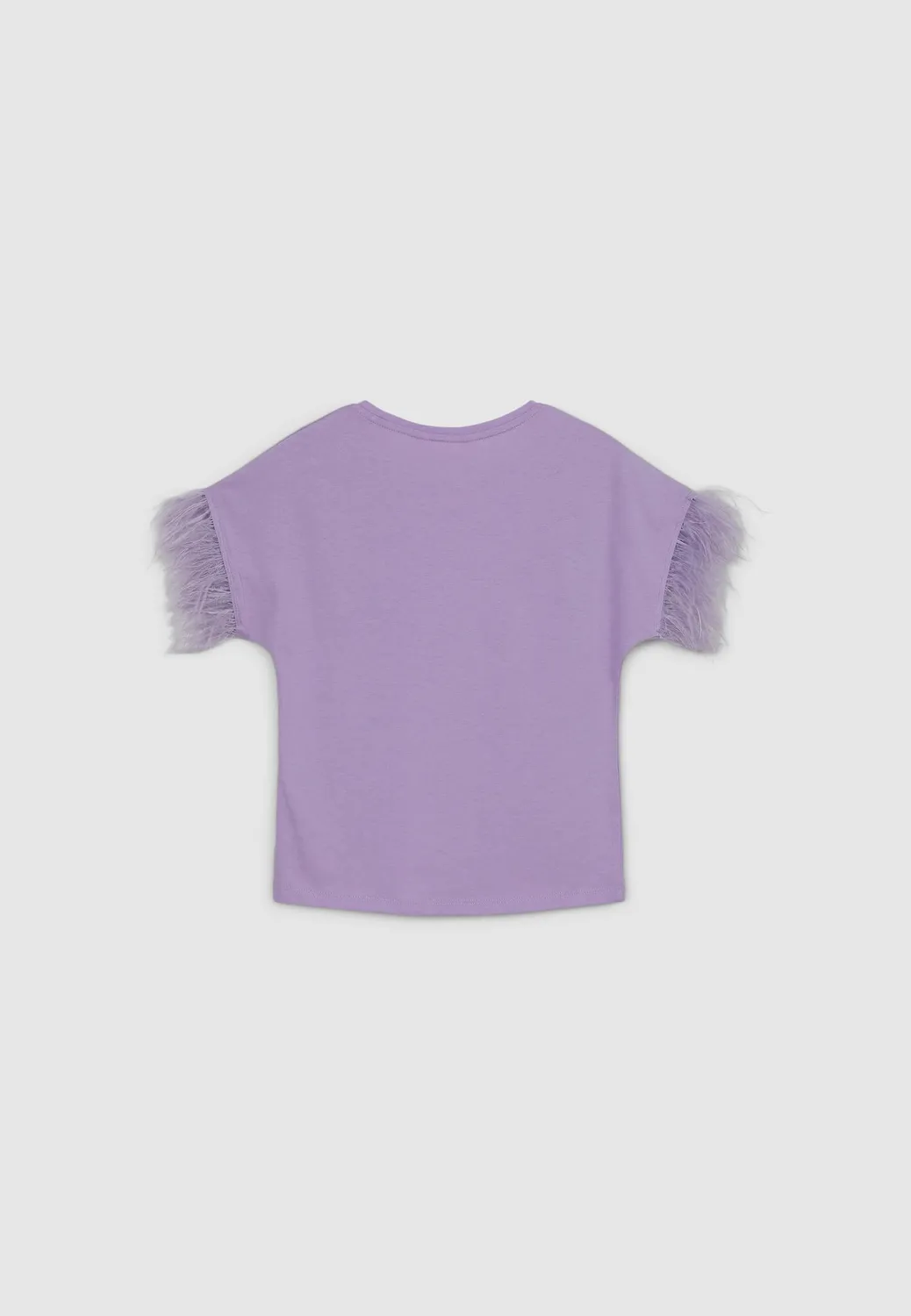 Calliope t-shirt fille manches courtes plumes