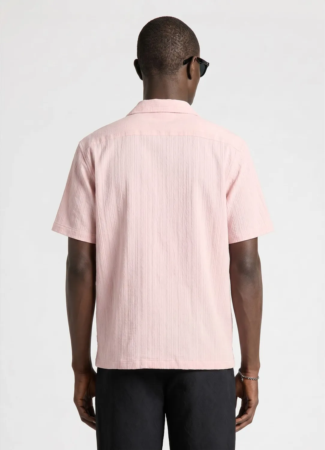 Chemise Calliope bowling homme jacquard rayures manches courtes