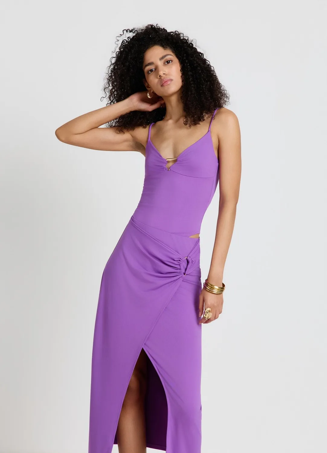 Calliope maillot 1 pièce femme boucle dorée tanga