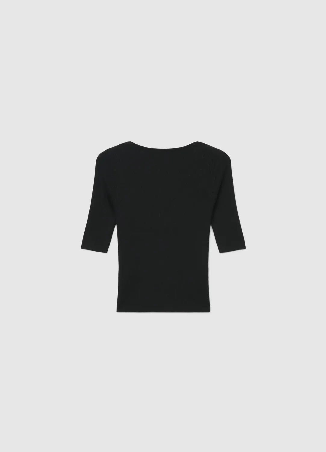 Calliope t-shirt côtelé col V boutons uni