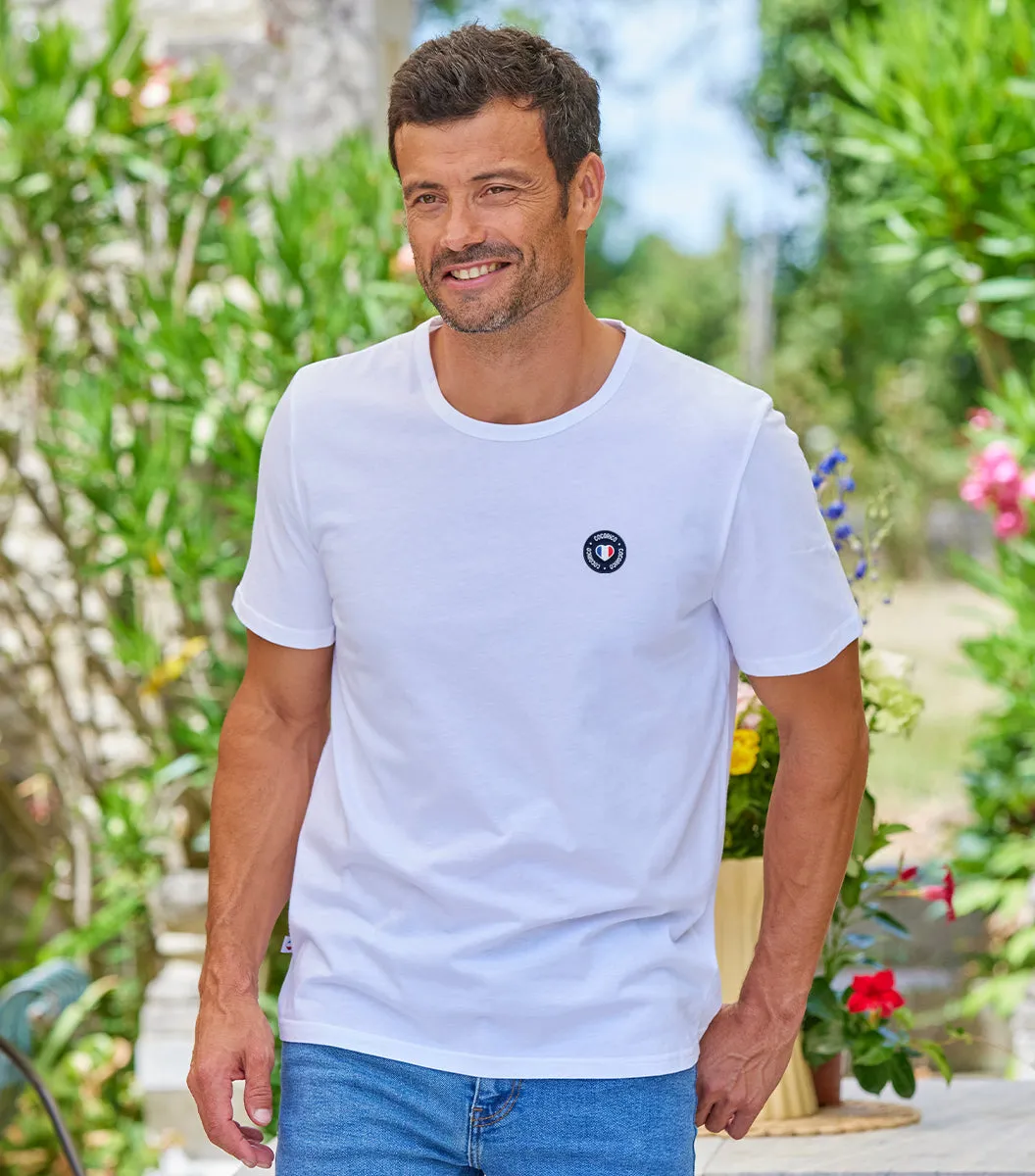 Cocorico Blason t-shirt homme blanc coton