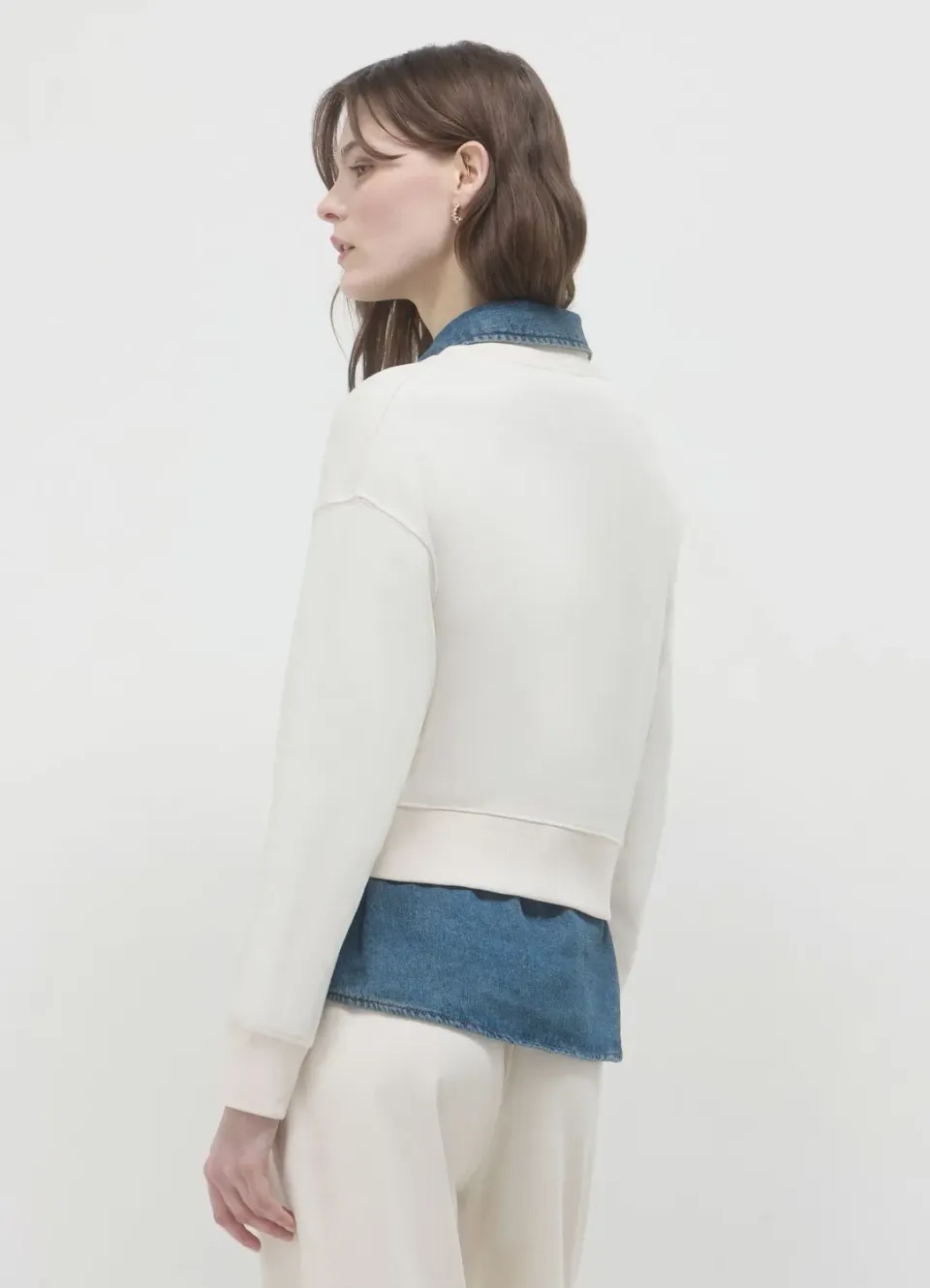 Calliope sweat col rond basic femme coton