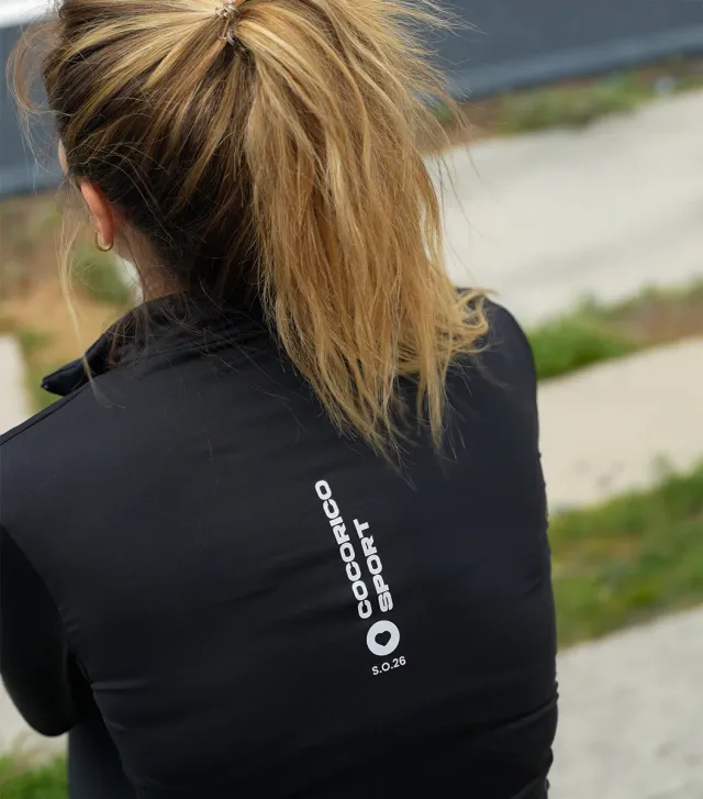 Cocorico Focus veste zippée sport femme noir technique