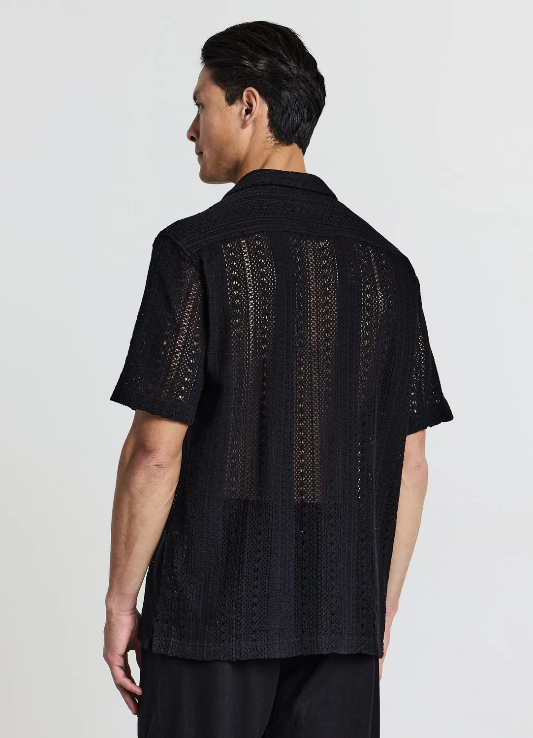 Calliope chemise crochet coton manches courtes homme