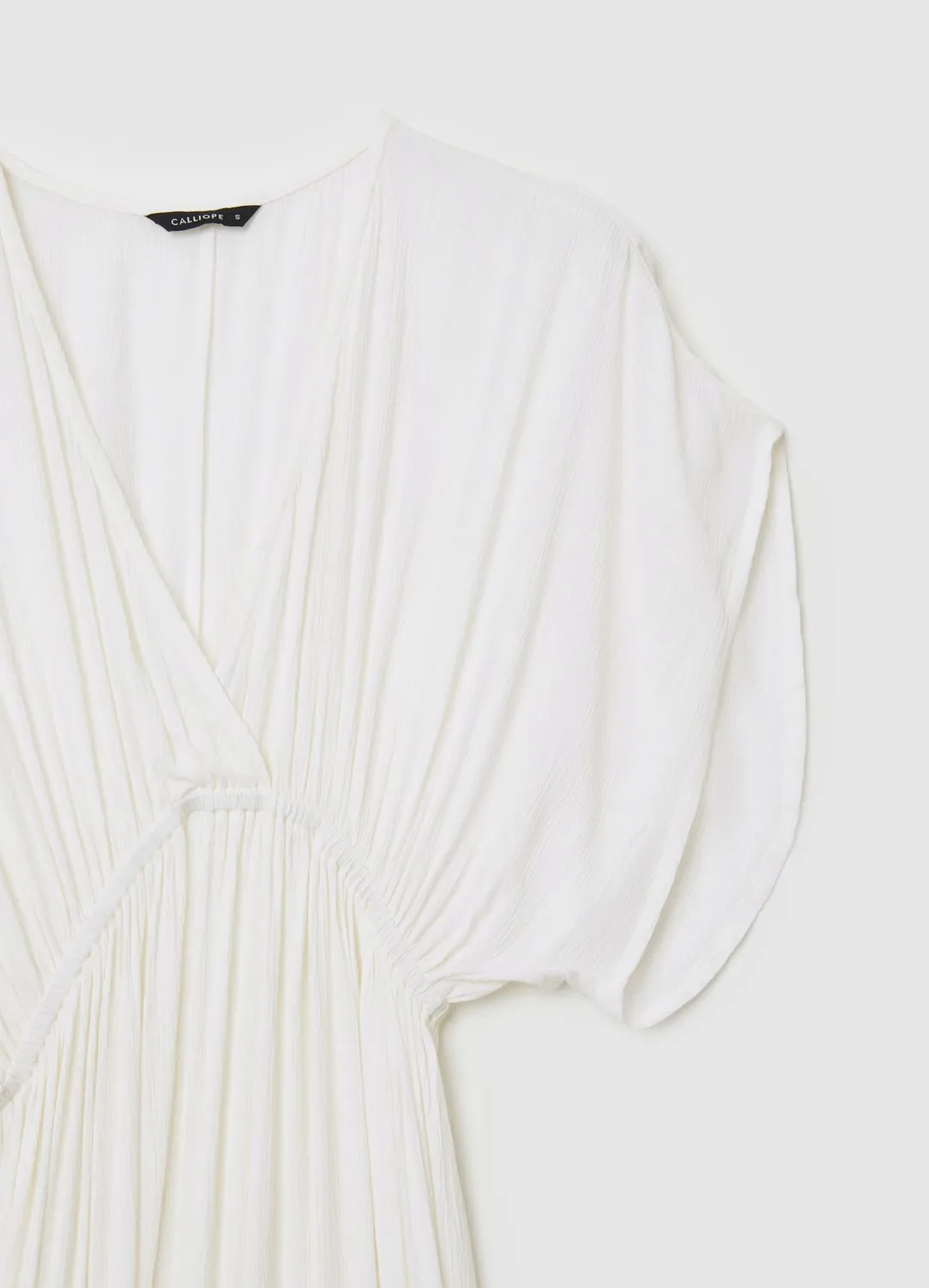 Calliope robe longue portefeuille femme à franges