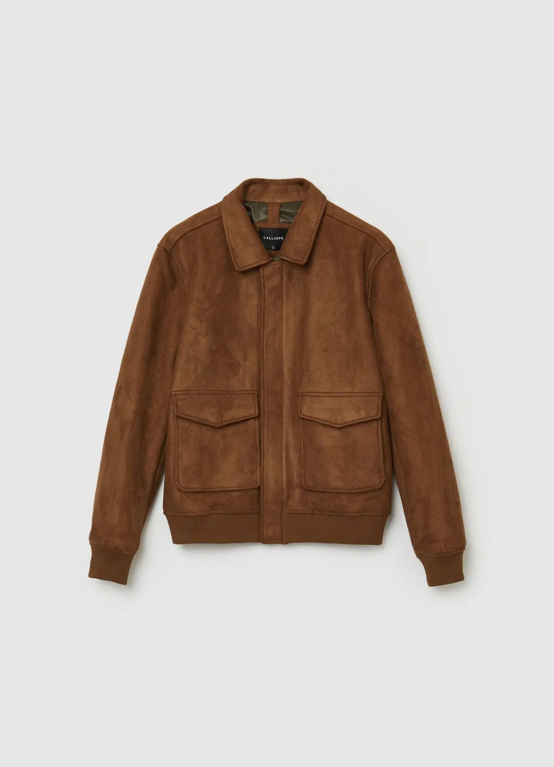 Calliope blouson homme suédine zip poches à rabat