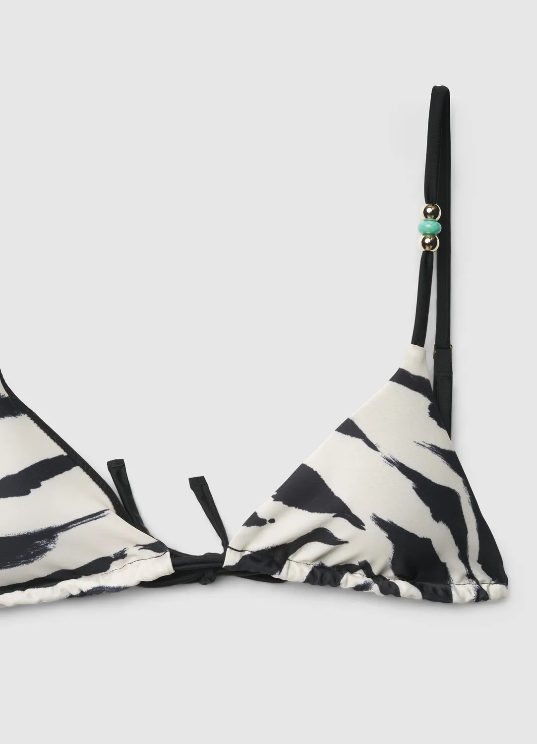 Calliope triangle zèbre haut de bikini réversible à coques