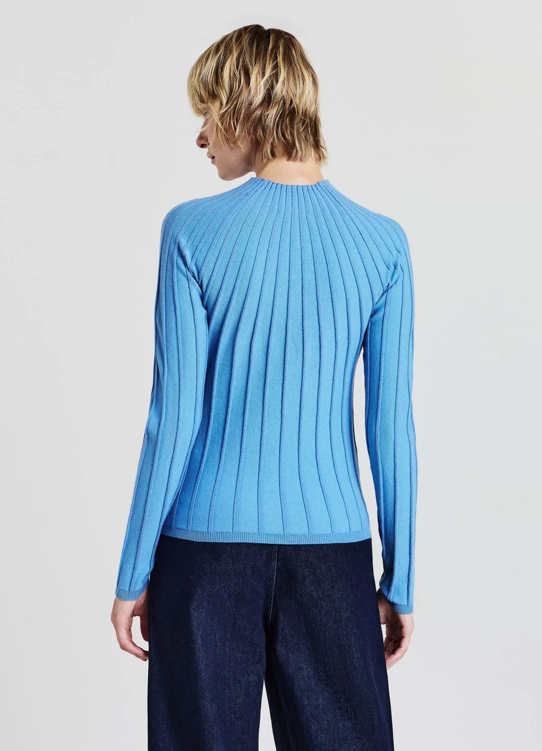 Calliope pull femme côtelé col rond