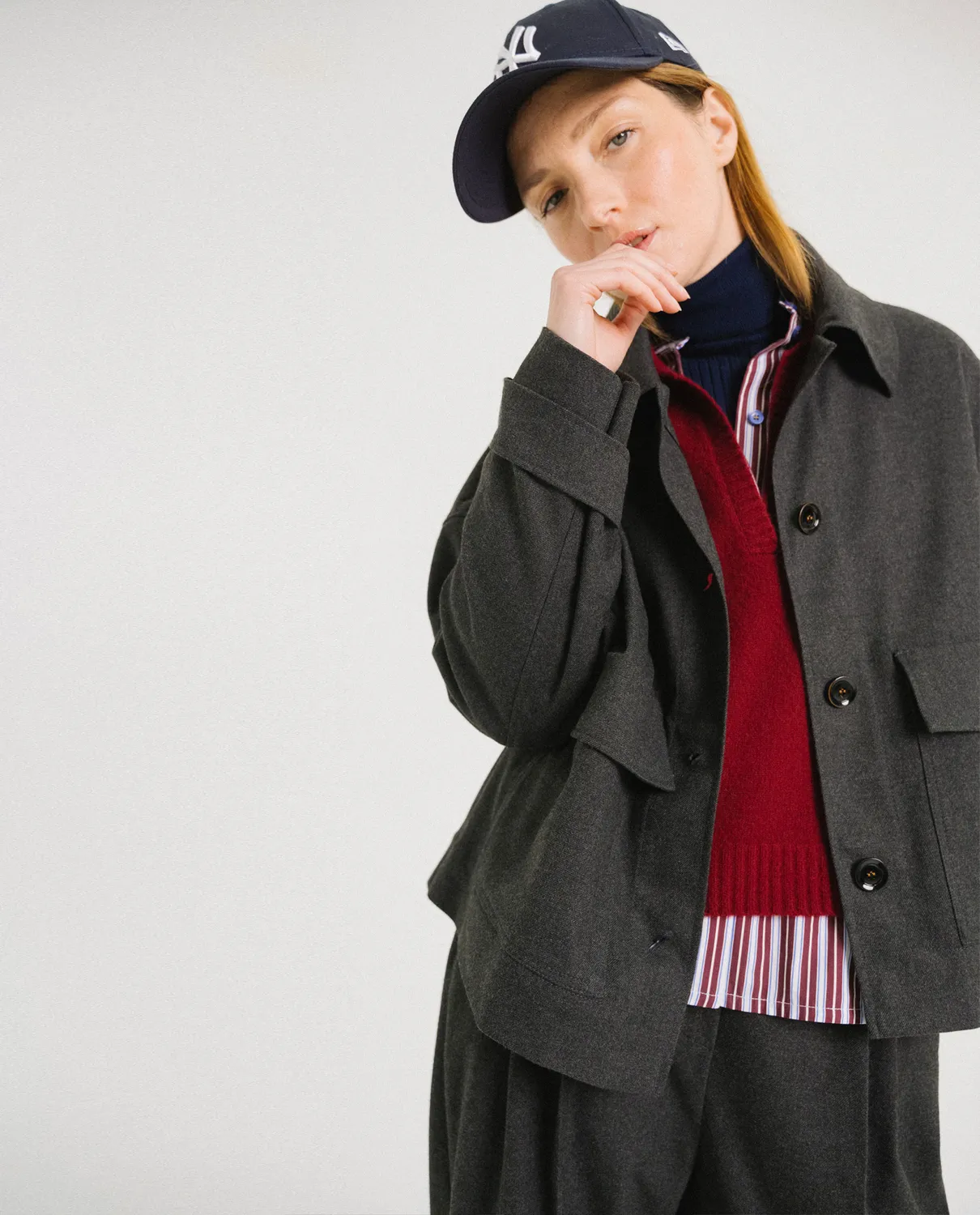 Tinsels Frantzy veste courte anthracite flanelle
