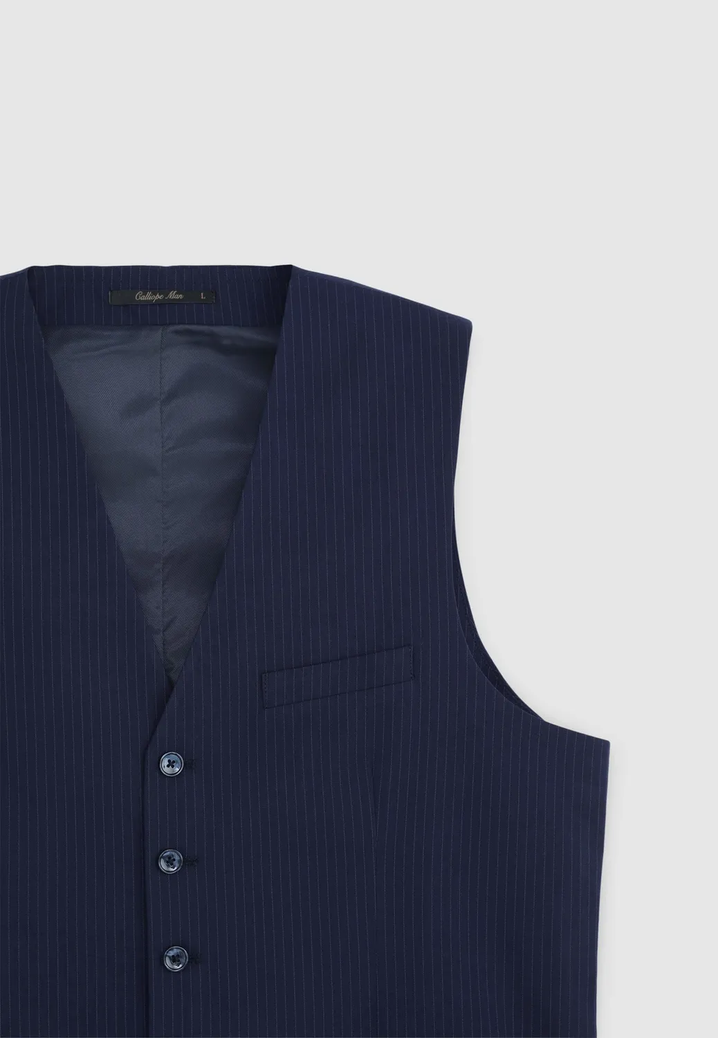 Calliope gilet rayé homme à boutons