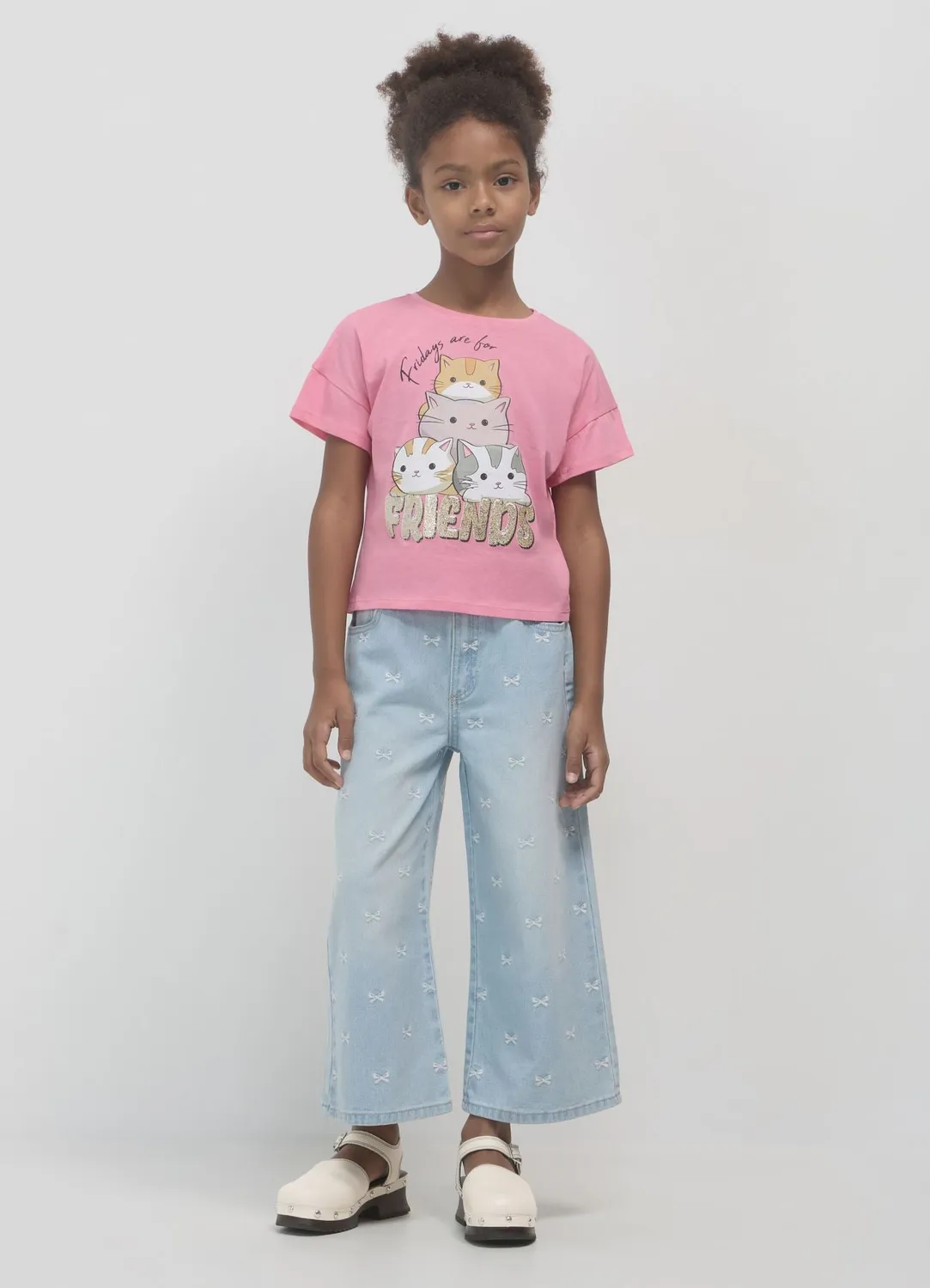 Calliope t-shirt imprimé fille coton manches courtes