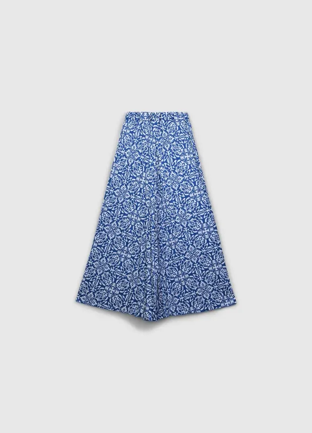 Calliope pantalon palazzo plissé à motifs femme