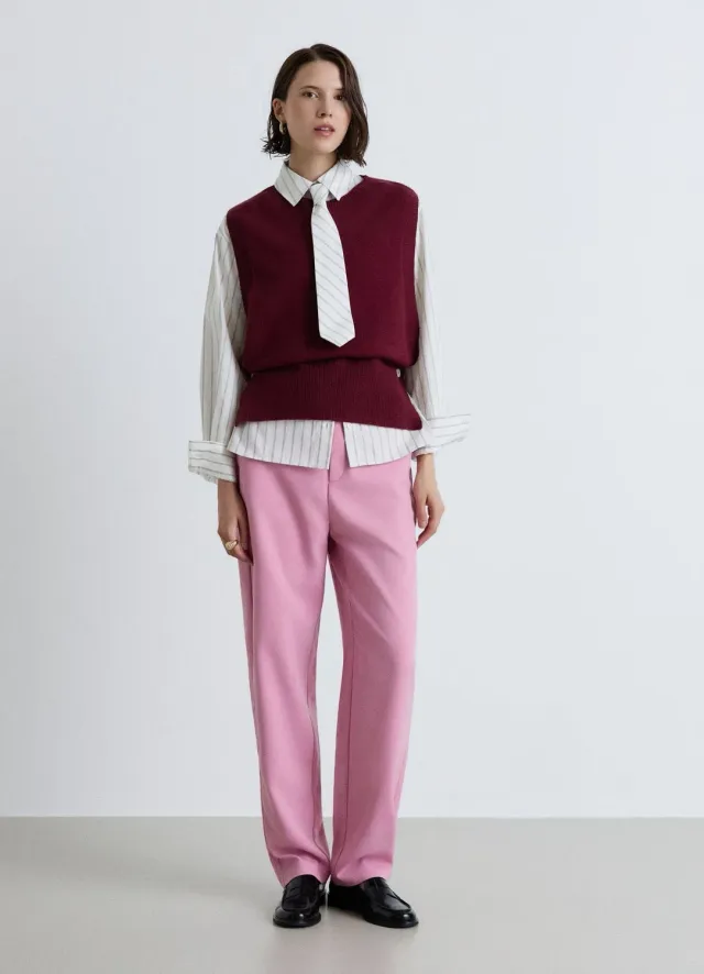 Calliope gilet maille uni femme sans manches