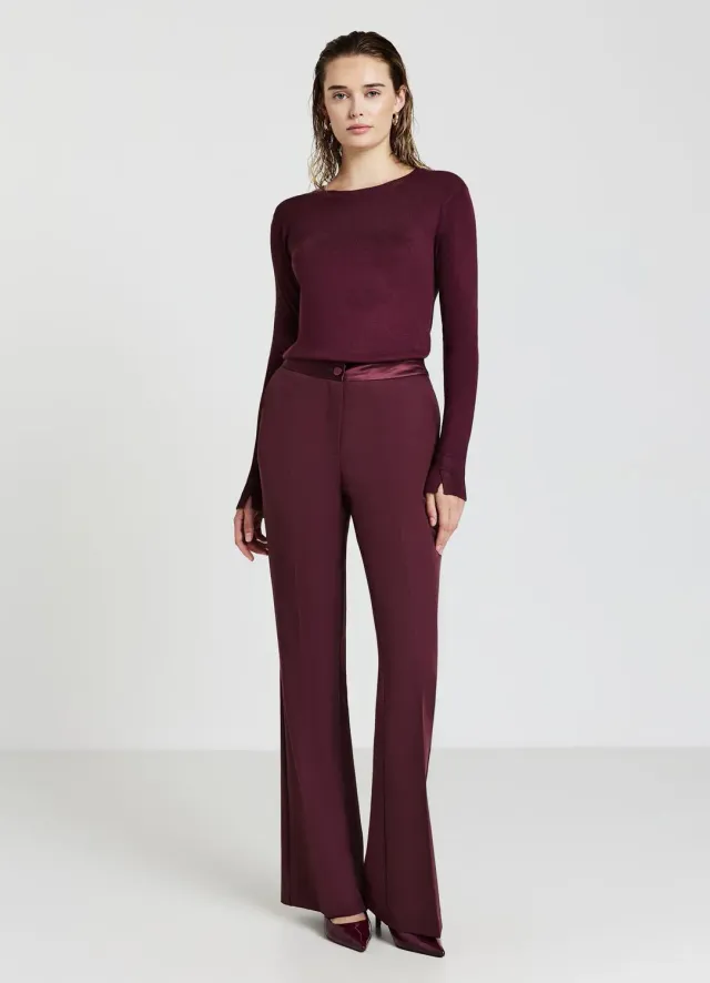 Calliope pull col rond femme manches longues coupe droite