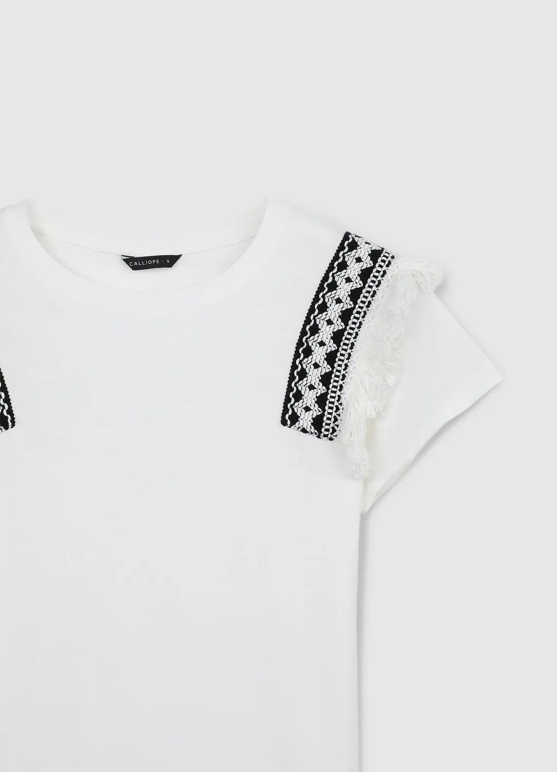Calliope t-shirt passamaneria femme coton