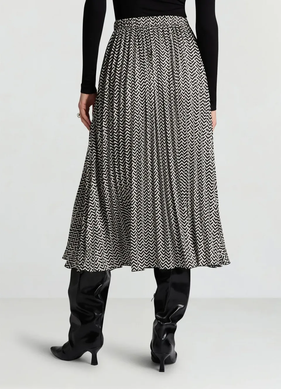 Calliope plissée jupe midi femme imprimé géométrique