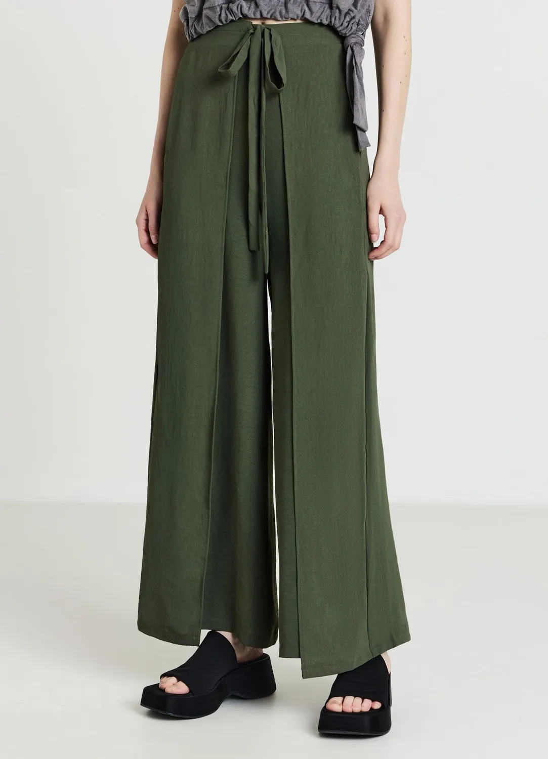 Calliope Pantalon femme uni panneaux taille unique