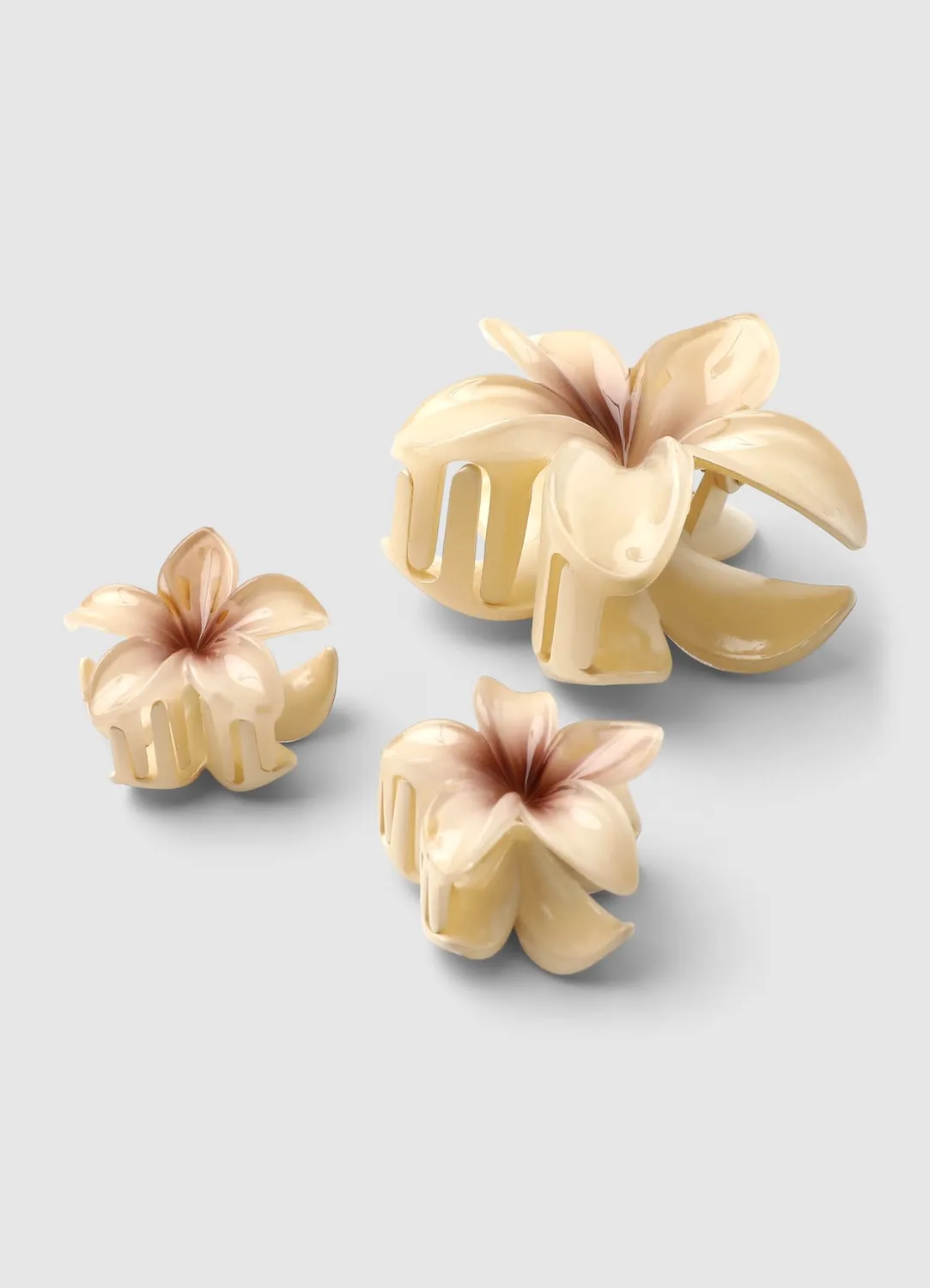 Calliope Lot 3 Pinces Cheveux Fleur Femme Taille Variée