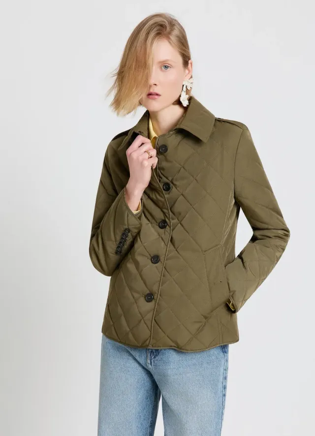Calliope veste matelassée losanges col chemise femme