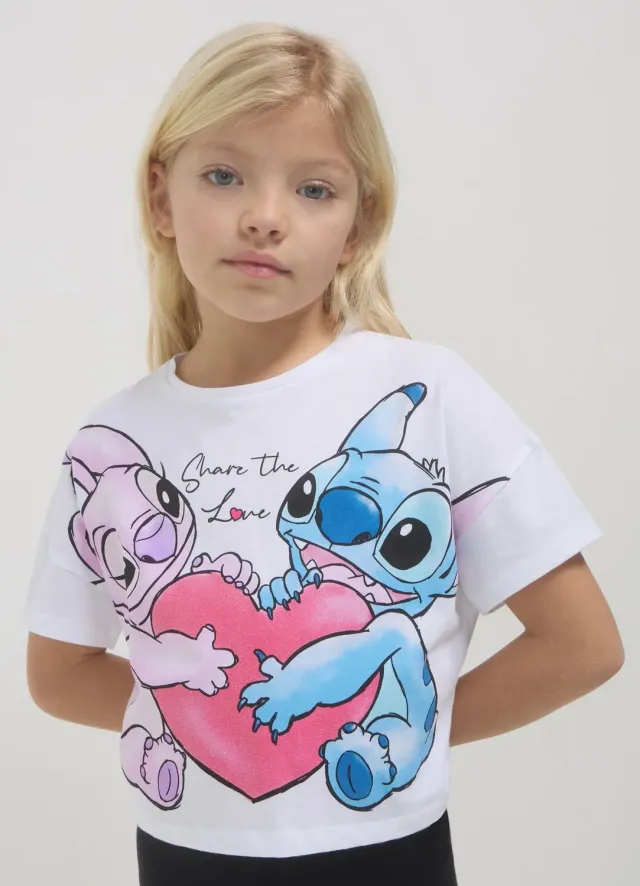 Calliope t-shirt Stitch Angel fille coton manches courtes
