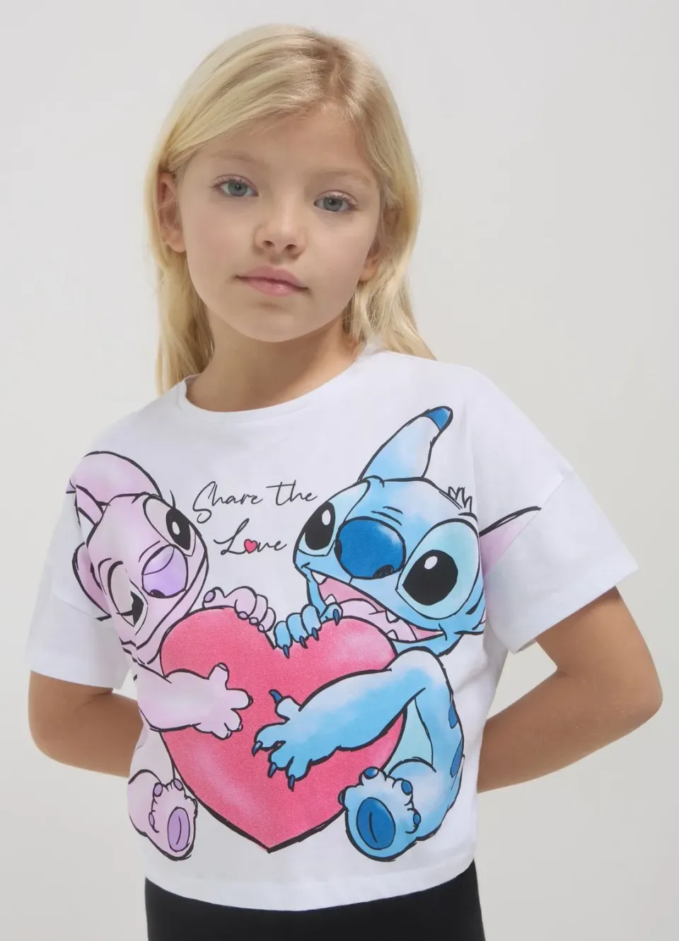 Calliope t-shirt Stitch Angel fille coton manches courtes