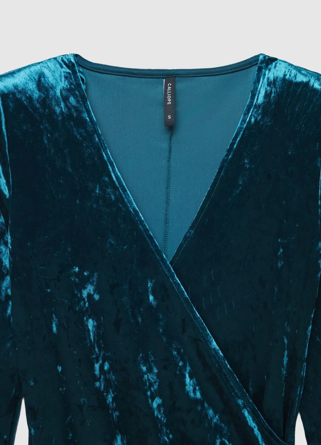 Calliope Robe Longue Croisée Femme Chenille Brillante