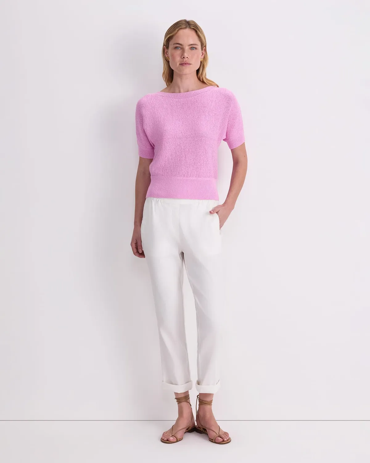 Sportscraft Josie Tape Yarn tee maille XXS col bateau