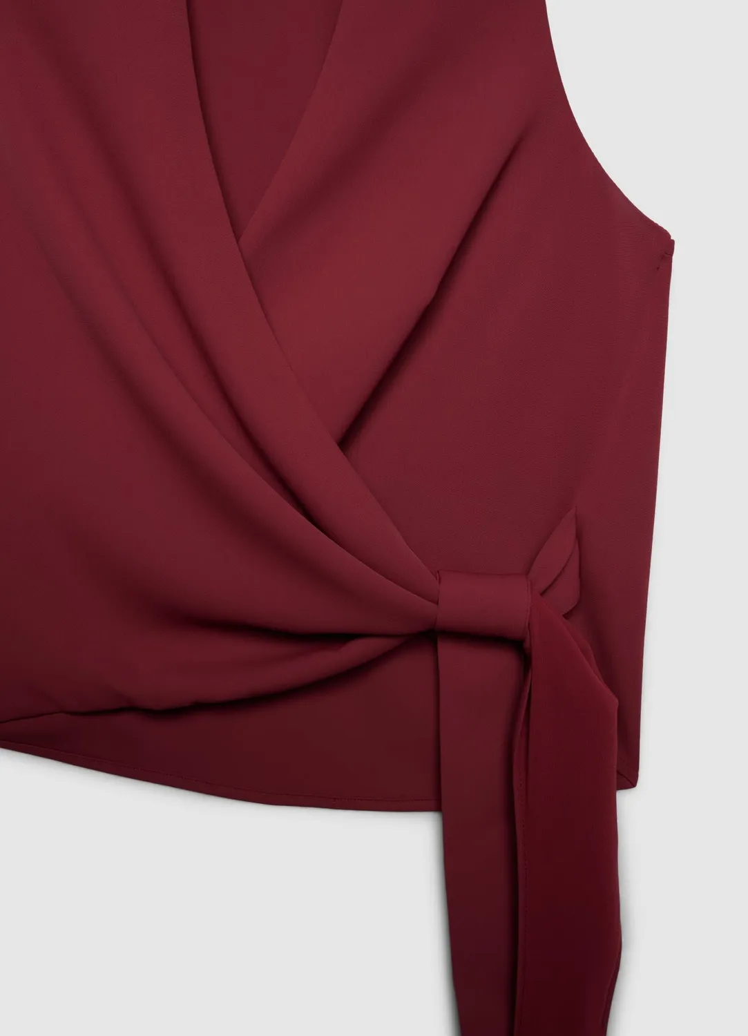 Calliope Top croisé ceinture top femme col V