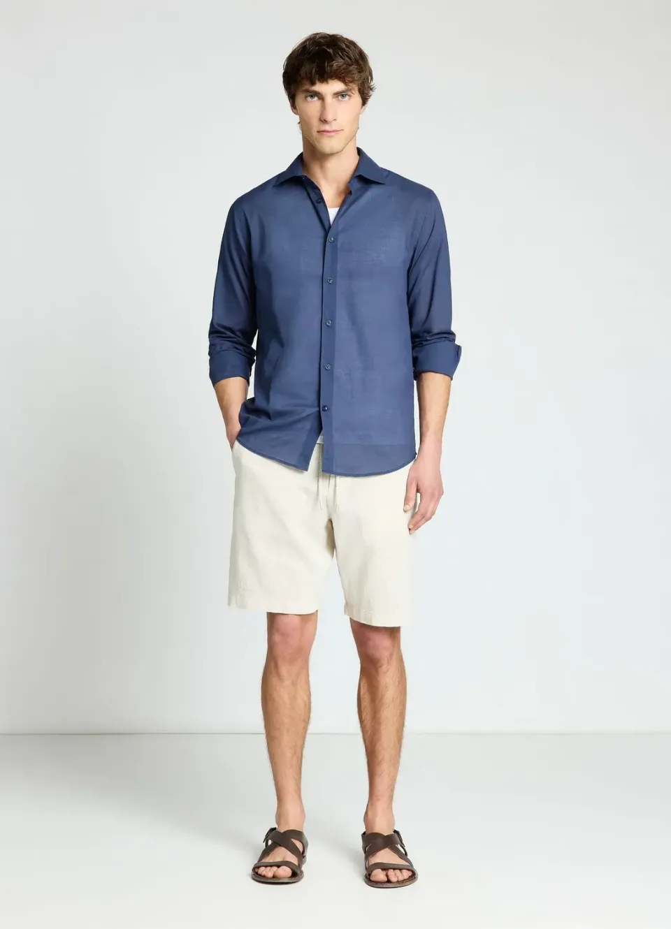 Calliope bermuda homme en lin uni