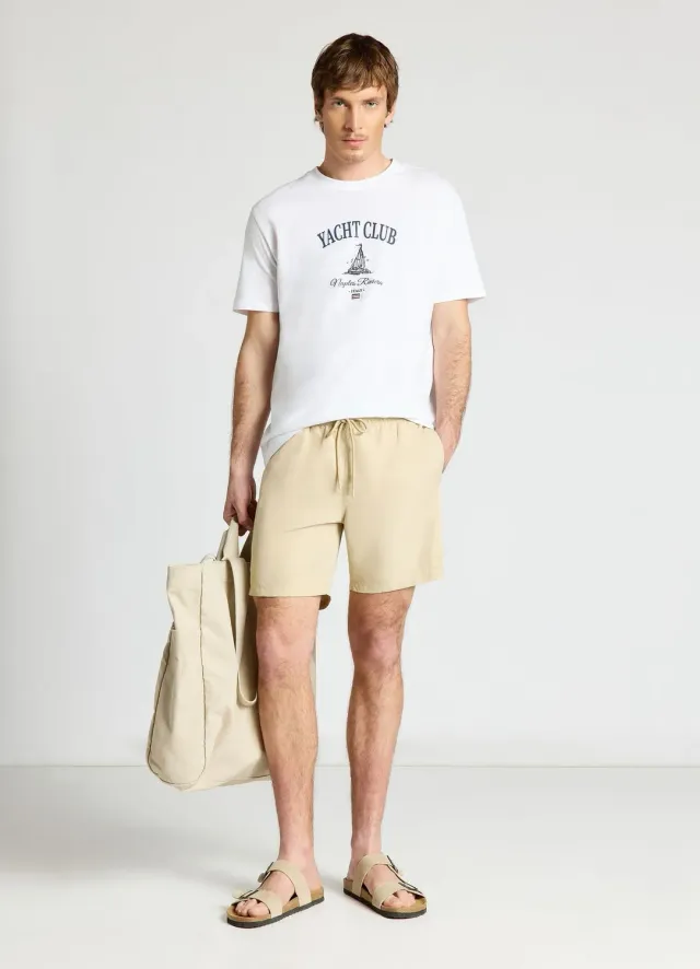 Calliope bermuda bain homme uni cordon