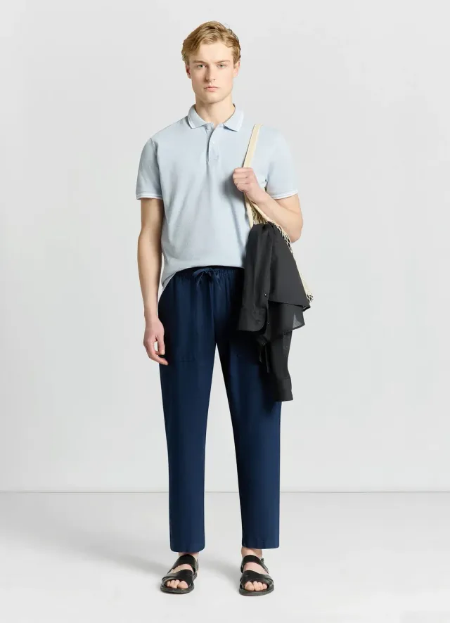 Calliope jogger lin pantalon homme taille élastique