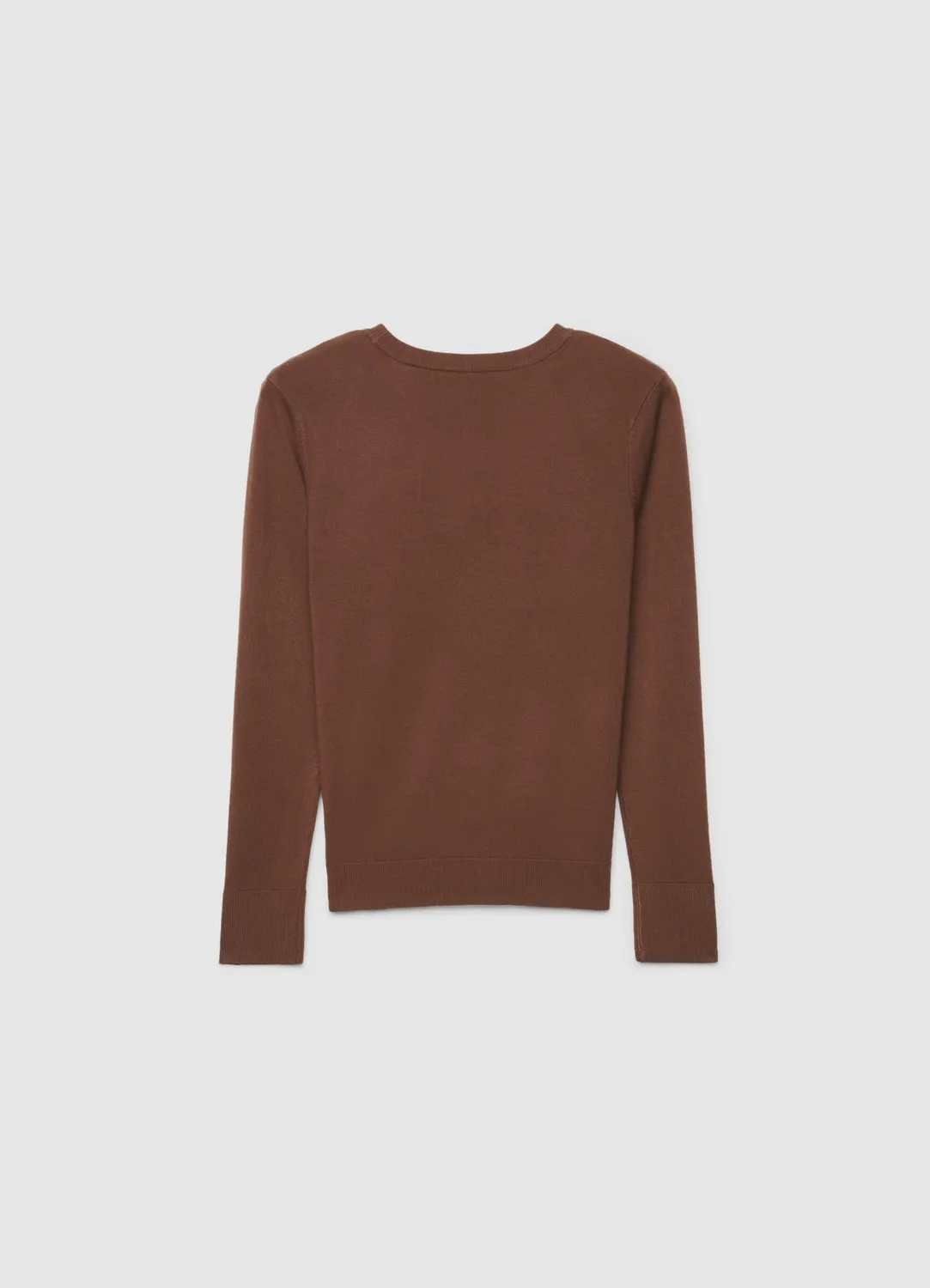 Calliope pull col rond uni femme manches longues