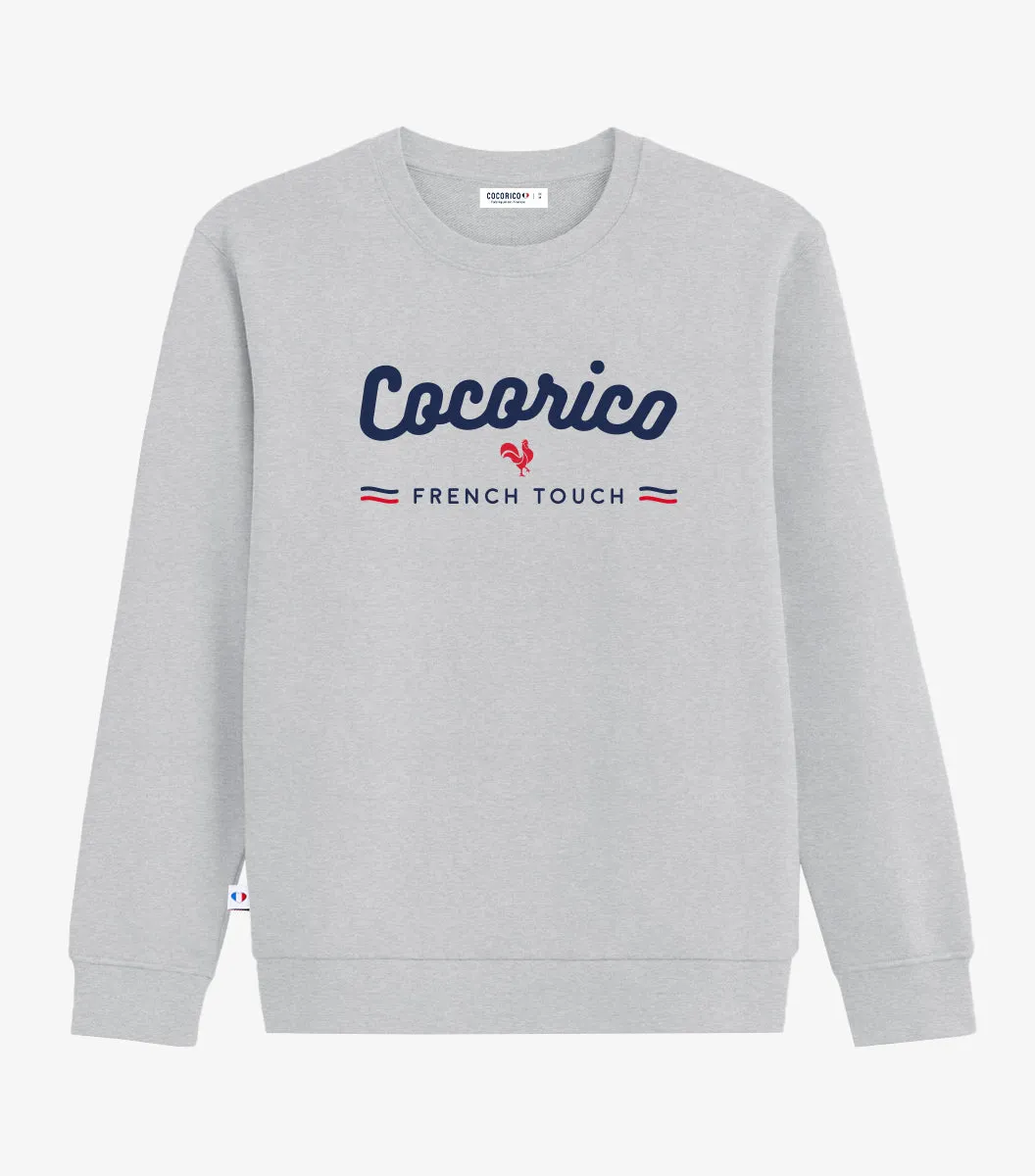 Cocorico French Touch sweat homme gris coton
