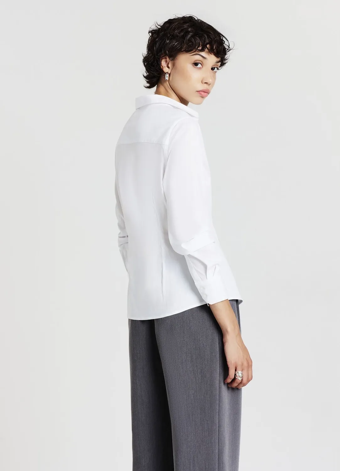 Calliope chemise popeline slim femme blanche taille M