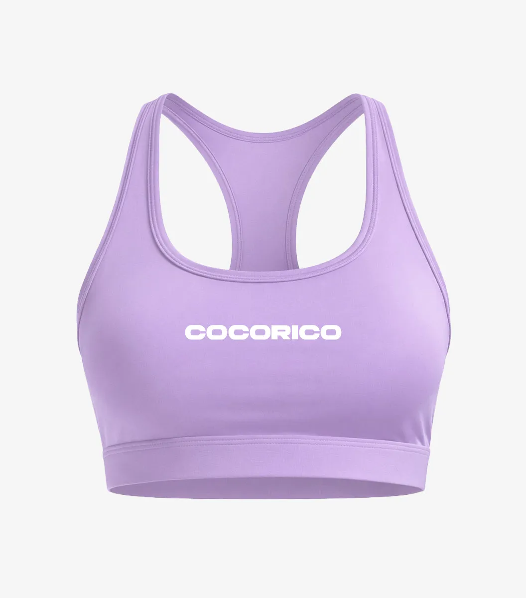 Cocorico Impact brassière sport femme lilas respirante