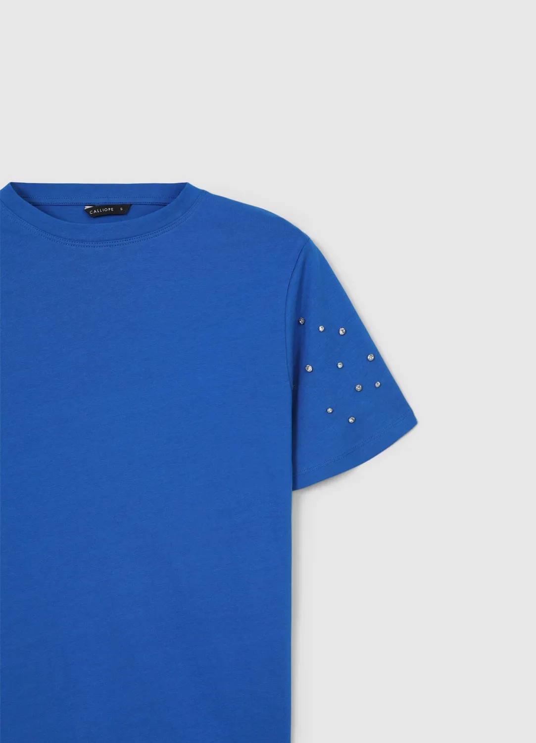Calliope t-shirt coton femme manches strass