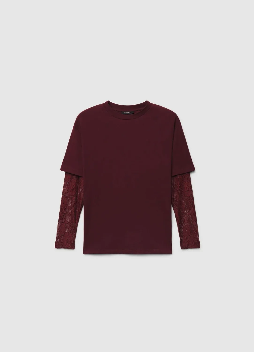 Calliope T-shirt manches dentelle col rond